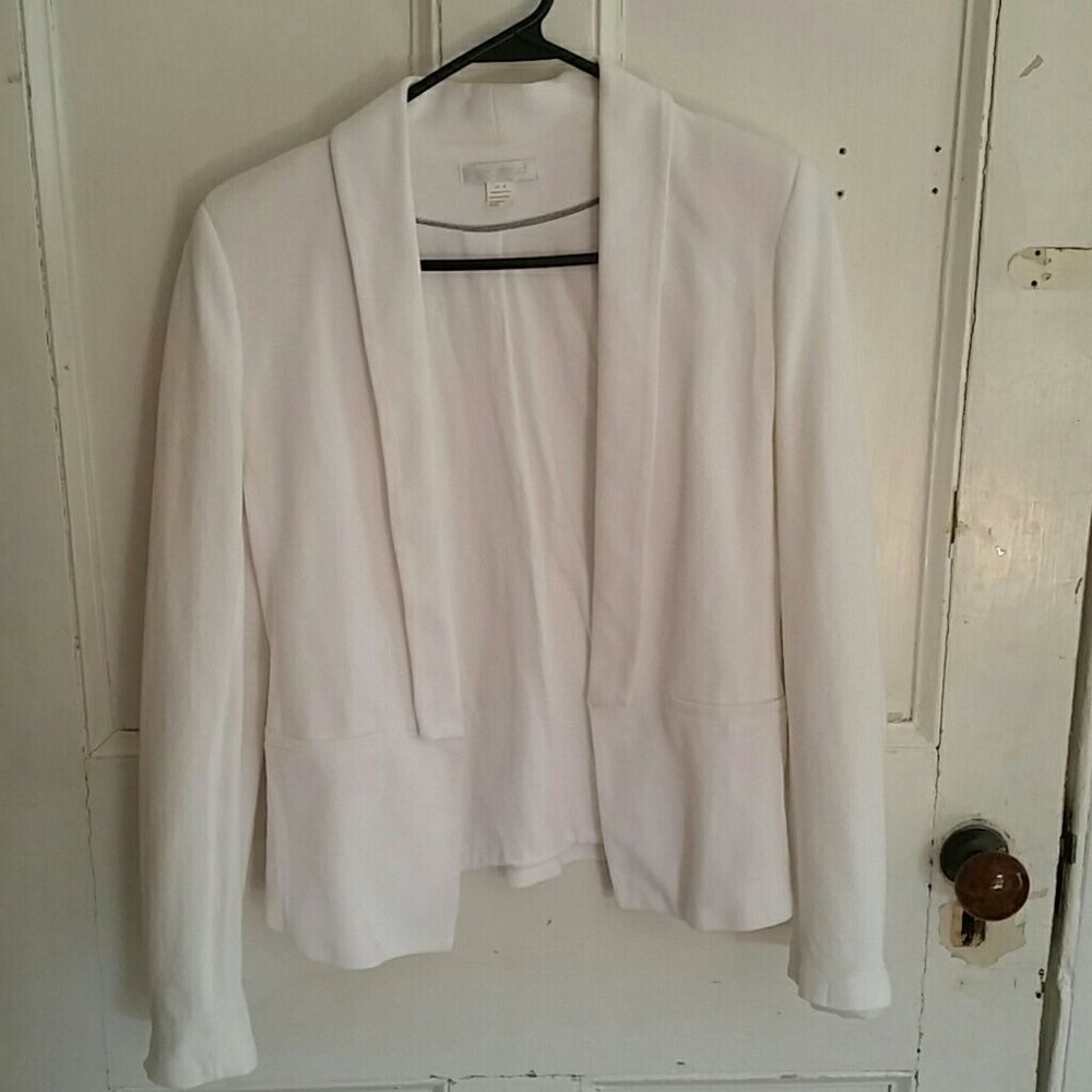 White cotton blazer